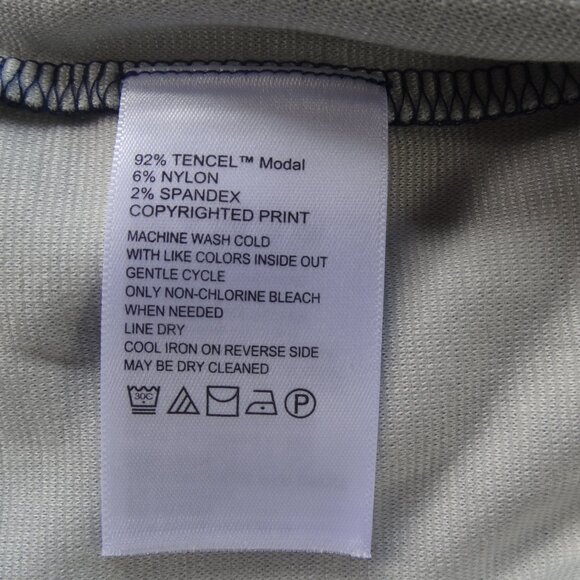 NEW Tommy Bahama Darcy Dress XL Whisper Fronds 3/4 Sleeve Island Navy Blue $168 - Picture 5 of 7